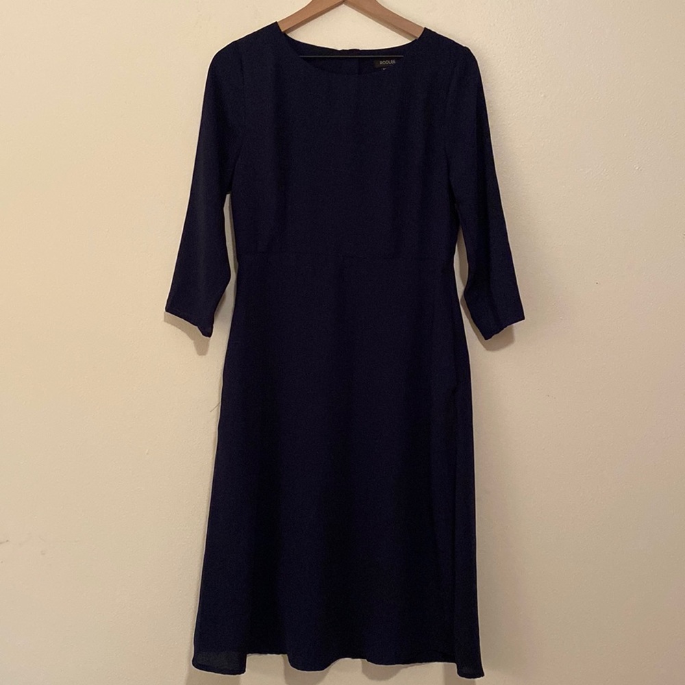 Navy Medium 3/4 Sleeve Roolee Dress